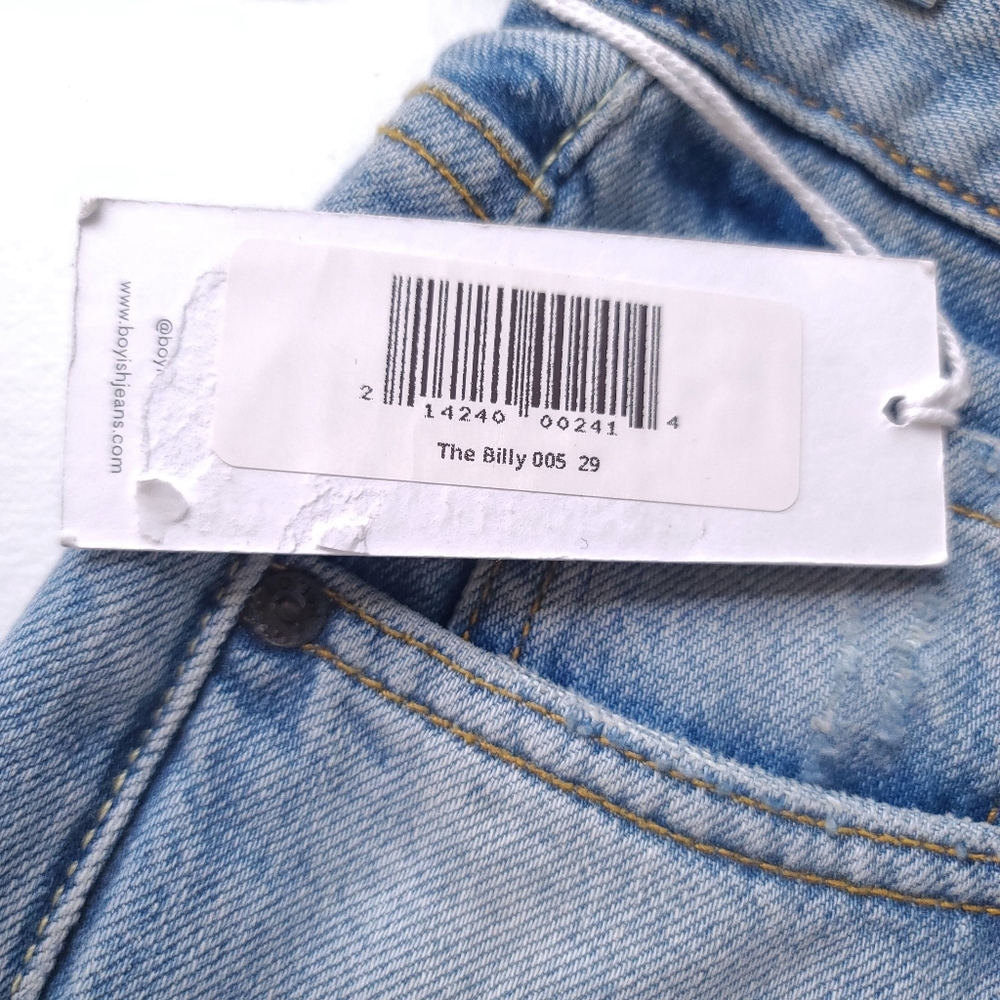 NWT BOYISH The Billy High Rise Rigid Skinny Jeans In Taxi Driver - Picture 8 of 16